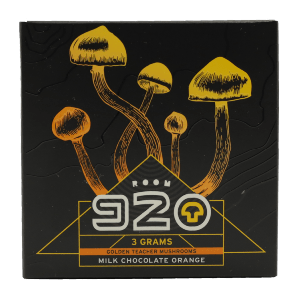 Room 920 - Mushroom Chocolate Bar - Milk Chocolate Orange - 3 grams | Mushroom Gummies Canada