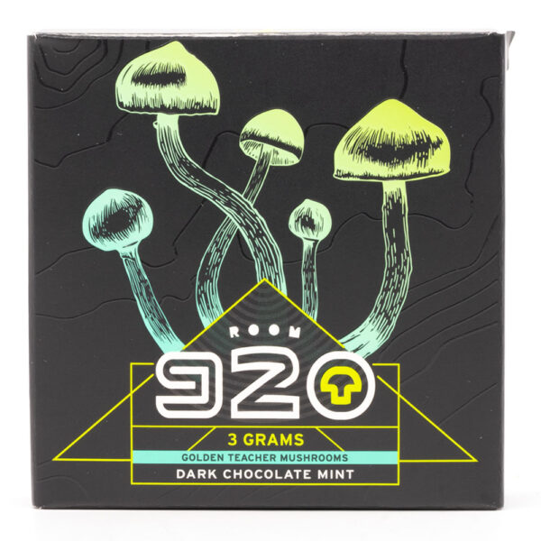 Room 920 - Mushroom Chocolate Bar - Dark Chocolate Mint - 3 grams | Mushroom Gummies Canada