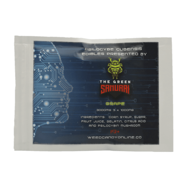 The Green Samurai - Shroom Gummies - Grape - 3g | Mushroom Gummies Canada