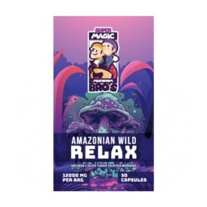 Super Magic Mushroom Bro’s - Amazonian Wild RELAX - 400MG Capsules | Mushroom Gummies Canada