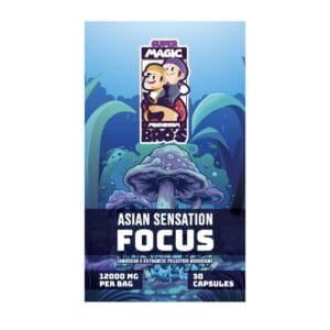 Super Magic Mushroom Bro’s - Asian Sensation FOCUS - 400MG Capsules | Mushroom Gummies Canada